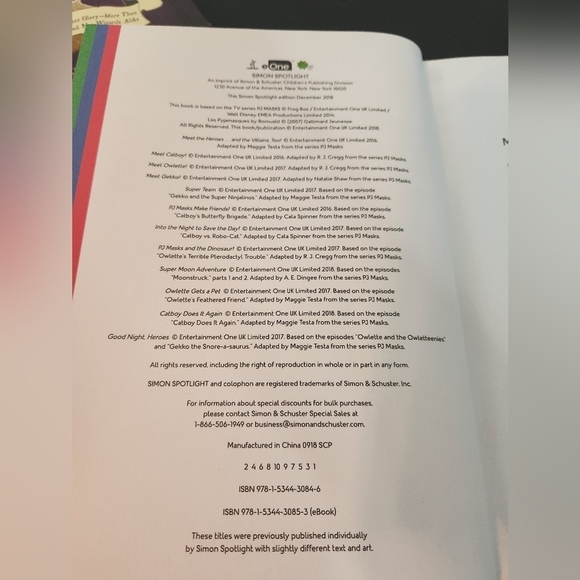 5-Minute Stories PJ Masks 2018 12 Best- Loved Pj Masks Stories Hardcover Puffy - Picture 3 of 7